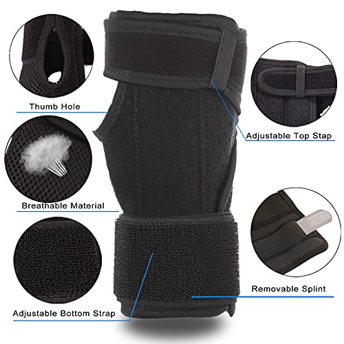 Carpal Tunnel Wrist Brace Night Support, PEIZSON Wrist Support Braces Right Hand with Splint for Tendonitis, Arthritis, Sprain, Carpal Tunnel Syndrome, Carpal Tunnel Pain Relief Brace for Men & Women