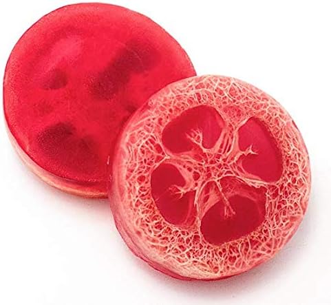 2 Bars of Luffa Soap Bars for Dark spots, Stretch marks, Whitening+ Lightening with Sweet, Dark Fragrance of Rose Petals Aromatherapy
