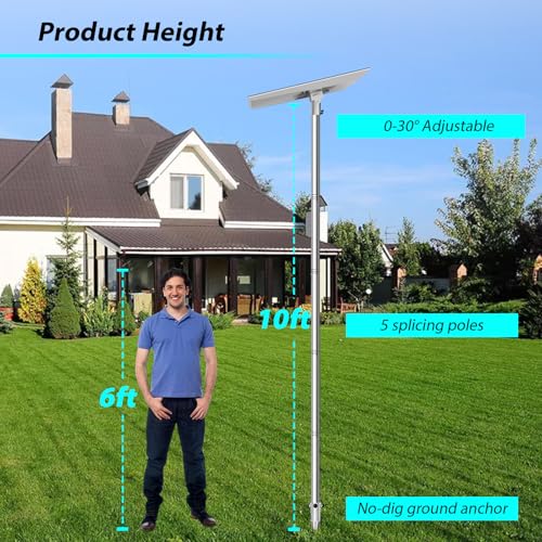Starlink Gen 3 Pole Mount Kit, Ybervont 10Ft Starlink Ground Pole Mount Gen 3, Features 1.5'' Diameter Stainless Steel Pole with No-Dig Spiral Ground Anchor, Starlink Mounting Kit Gen 3 Pipe Adapter