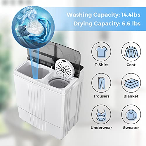 Giantex Portable Washing Machine, Twin Tub Washer and Dryer Combo