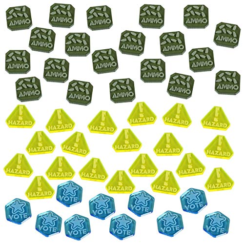 Gaslands Miniatures Game Token Set, Multi-Colored (50)