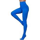 Almoony Tights For Women 80D Soft Semi Opaque Solid Color High Waist Tights Stretchy Pantyhose For Women