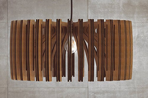 Wood Pendant Light - Modern Chandelier Lighting - Hanging Dining Lamp - Ceiling Light Fixture - Geometric Lamp - Minimal - Contemporary