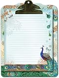 Punch Studio Royal Peacock Clip Board & Note Pad