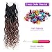 Gabrielle 6 Packs (14 Inch, OT30) Ombre Goddess Locs Faux Locs Crochet Hair Wavy With Curly Ends Synthetic Twist Braiding Goddess Hair Extensions 24 Roots
