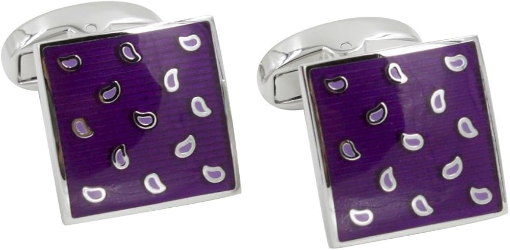 Tear Drop Purple Cufflinks