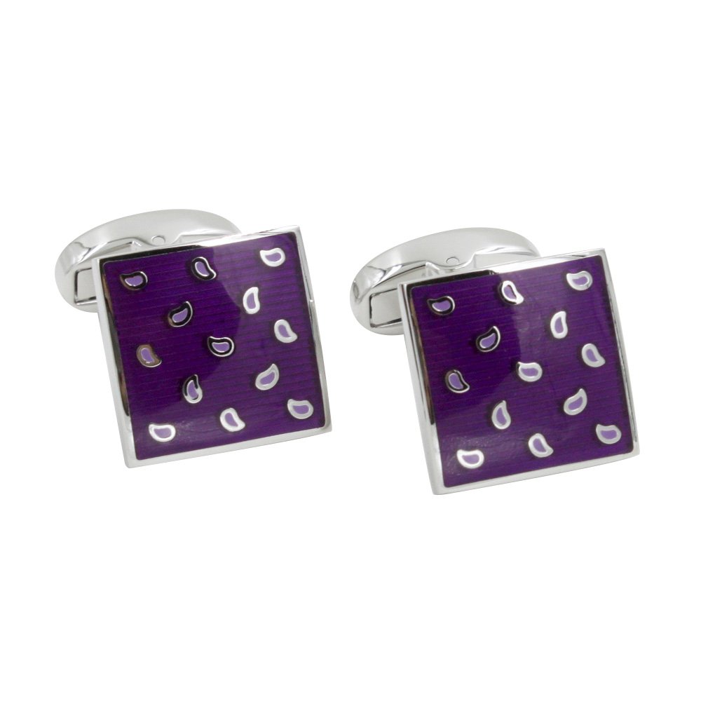 Tear Drop Purple Cufflinks | 5 Year Warranty | Cufflinks Box Included | Premium Cuff Links | Gift for Men | Groomsmen Gifts