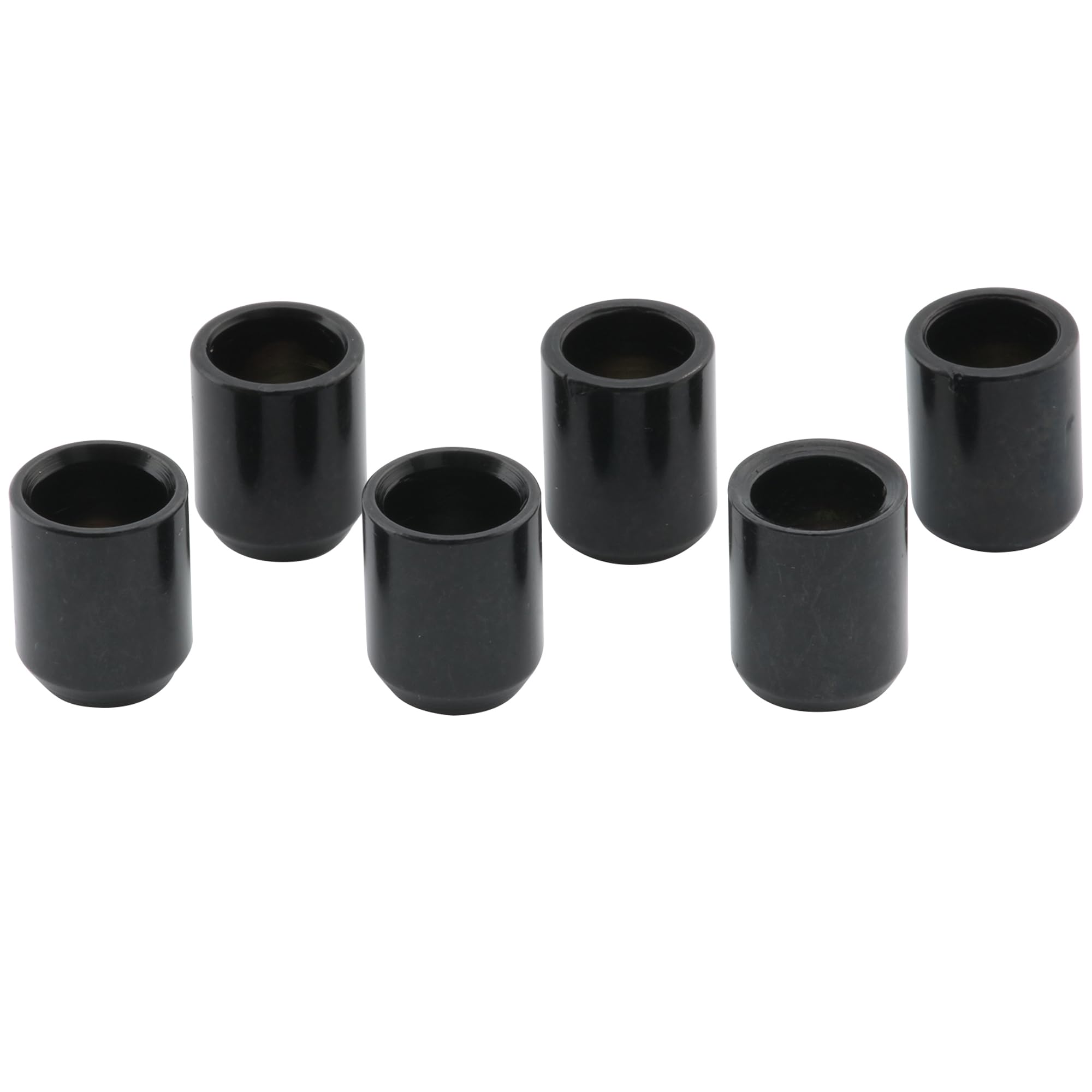Musiclily Pro 8mm Steel Flush Mount Guitar String Ferrules for Tele Style Electric Guitar, Black (Set of 6)