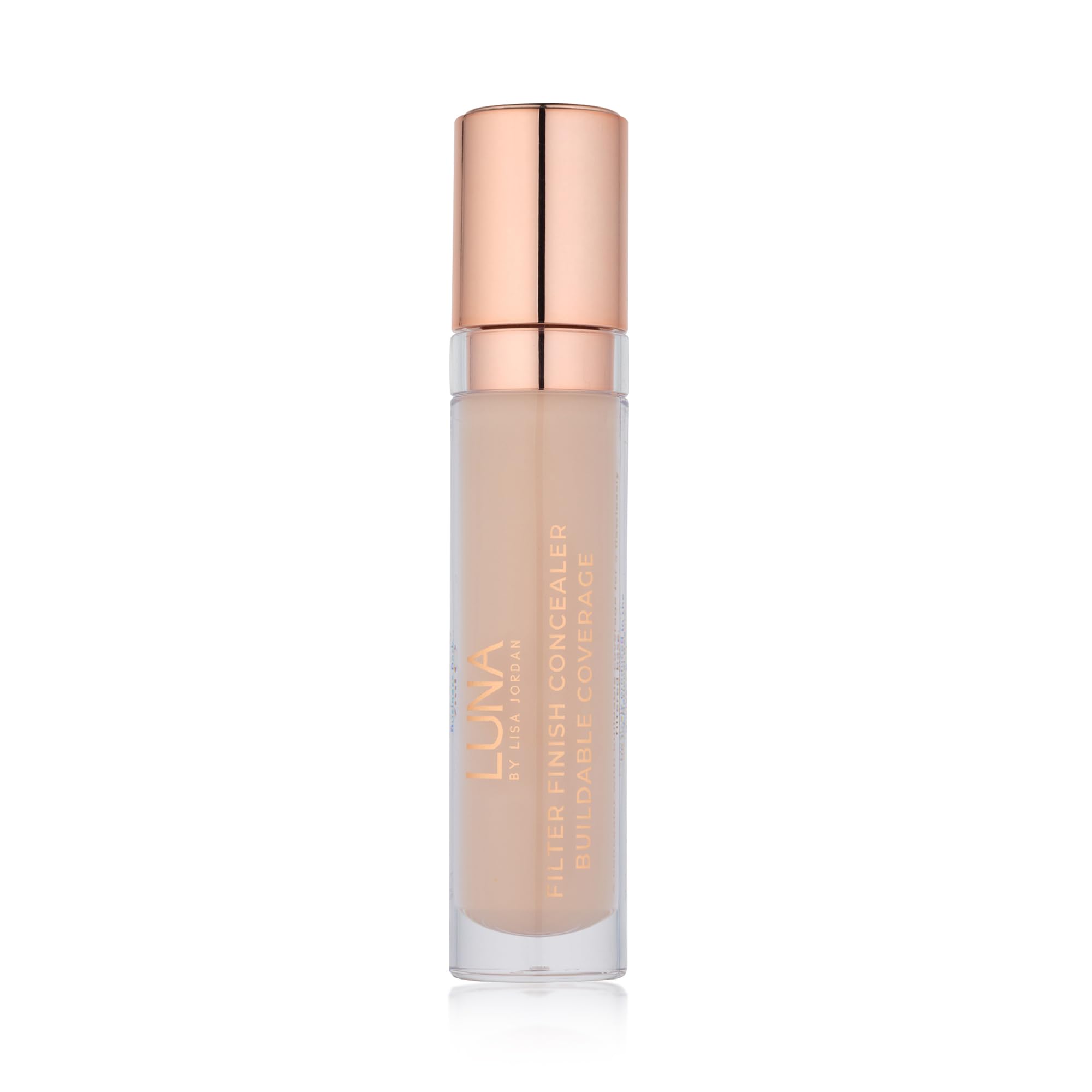 LUNA Filter Finish Concealer in VANILLA Shade - Hydrating Cream Concealer Contains Vitamin E, Hyaluronnic Acid and Glycerin - Perfect for Fair/Light Skin - Can Be Use as Highlighter and Contour
