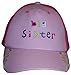 N'Ice Caps Girls 'Little Sister' 'Big Sister' Embroidered Cap