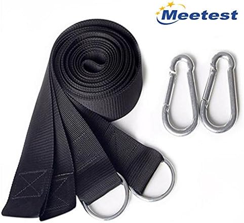 Long Tree Swing Strap Hanging Kit Holds 880lbs,10FT Swing Hanger Installation to Tree- 2 Strap &amp; Snap Carabiner Hook for Swings,Hammocks Waterproof