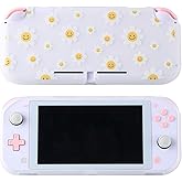 Case for Nintendo Switch Lite Protective Accessories Soft Silicone Cover Shell Compatible ONLY for Switch Lite Daisy Floral Anti-Drop Shock Proof Aesthetic Protector