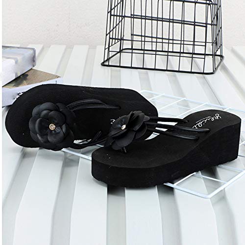 Fashion in Londony ♥‿♥ Women Boho Flowers Slipper Summer Beach Platform Wedge Shoes Flip Flops