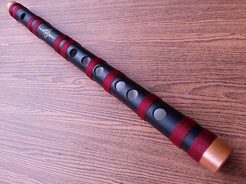 Thai Black Fife / Mini Flute in key C ( Binding Black Nylon )