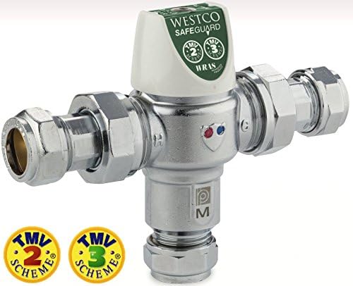 FixtheHeat 15mm Thermostatic Mixing Valve TMV2,TMV3, WRAS and BuildCert Approved. Mandatory in New Build properties for bath