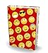 BOOK SOX Stretchable Book Cover: JUMBO EMOJI Value Pack of 4 Jackets Fit Most Hardcover Textbooks up to 9