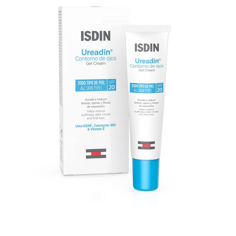 ISDIN Eye Gel-cream with SPF 20 (15ml) | Reduces puffy eyes, dark circles, and under-eye wrinkles