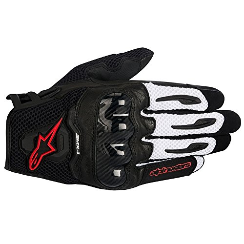 Alpinestars SMX-1 Air Mens Motorcycle Gloves - Black/White/Red - X-Large