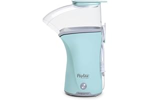 Presto 04867 Poplite Plus Hot Air Popcorn Popper - Built-In Measuring Cup + Melts Butter, Easy to Clean, Built-In Cord Wrap, 