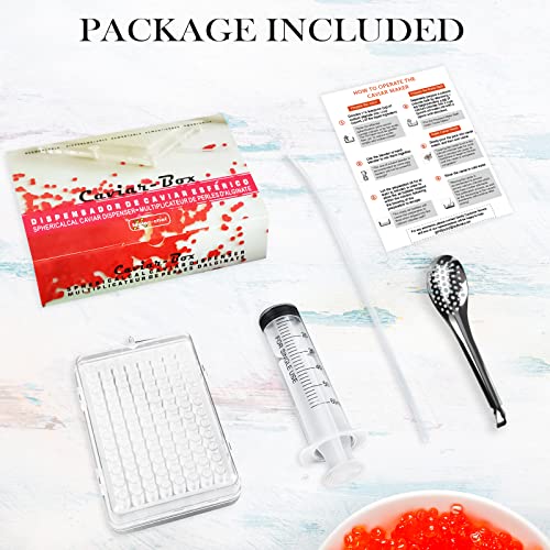 Kit Cuisine Moléculaire - Machine à Caviar Sphérique 100 Trous, Seringue, Tuyau, Pour Créer Perles D'alginate (sphérification)