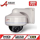 Anran 1200tvl CCTV Dome Surveillance Camera Sony Cmos Sensor High Resolution 30ir Leds Color Day Night Vision Infrared Security Waterproof Zoom Lens 2.8-12mm for Home Video System