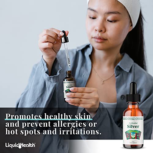 LIQUIDHEALTH 2 Fl Oz Colloidal Silver Drop Shot Liquid 10PPM Supplement