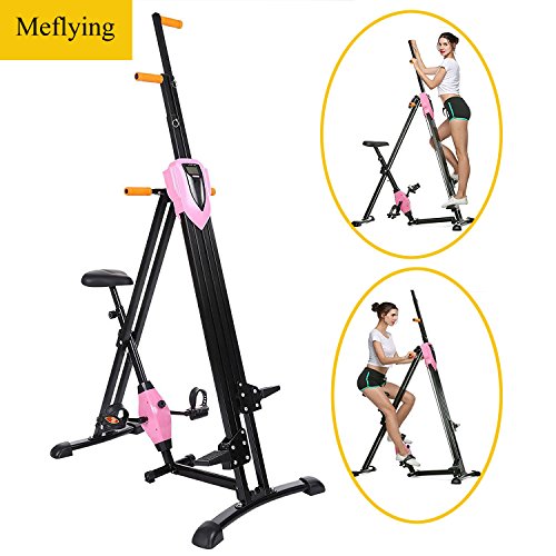 Meflying Vertical Climber, Climbing Machine - Full Total Body Workout Fitness Folding Cardio Climber Exercise Machine [US Stock] (Pink) - Thumbnail 7