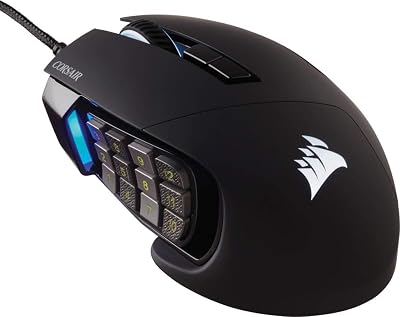 Scimitar RGB Elite Kabelgebundene MOBA/MMO Gaming-Maus - Schwarz