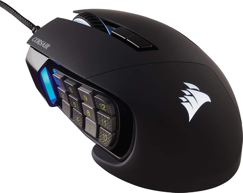 Scimitar RGB Elite Kabelgebundene MOBA/MMO Gaming-Maus - Schwarz