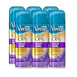 Gillette Venus with a Touch of Olay Shave Gel, Violet Swirl, 7 Ounce (Pack of 6)