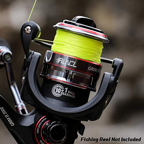 RUNCL-PowerBraid-Braided-Fishing-Line-Ultra-Durable-Braided-Line-489-Strands-Seamless-Weaving-Tech-Enhanced-Coating-Tech-Zero-Stretch-High-Sensitivity-Smaller-Diameter-300Yds-15-115LB