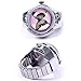 Eachbid Smart Applied Fantastic Child Lady Girl Steel Butterfly Elastic Quartz Finger Ring Watch Gift