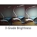 Book Light Clamp Lamp Rechargeable - for Desk Bed Headboard Computers Readers Kids Children, Smart Touch Sensitive, 3-Level Dimmable Eye Care, 16 LED Super Brightness Desk Lamp (White)