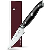 WICKWILLOW 3.5" Paring Knife – Razor Sharp German Steel DIN1.4116 – Precision Fruit & Vegetable Knife for Peeling & Trimming 