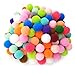 HEHALI 300pcs 1 inch Pom Poms Craft Assorted Colors for Hobby Supplies and Creative Craft DIY Material