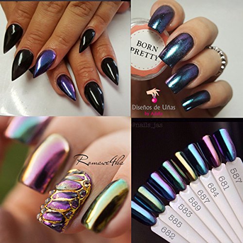 1g/box Shinning Mirror Nail Glitter Powder Gorgeous Nail Art Chrome Pigment Glitters #583