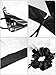 5 Pieces Transparent Black Edge Drawstring Bag Clear Cinch Bags Traveling Sport Bags (Black)