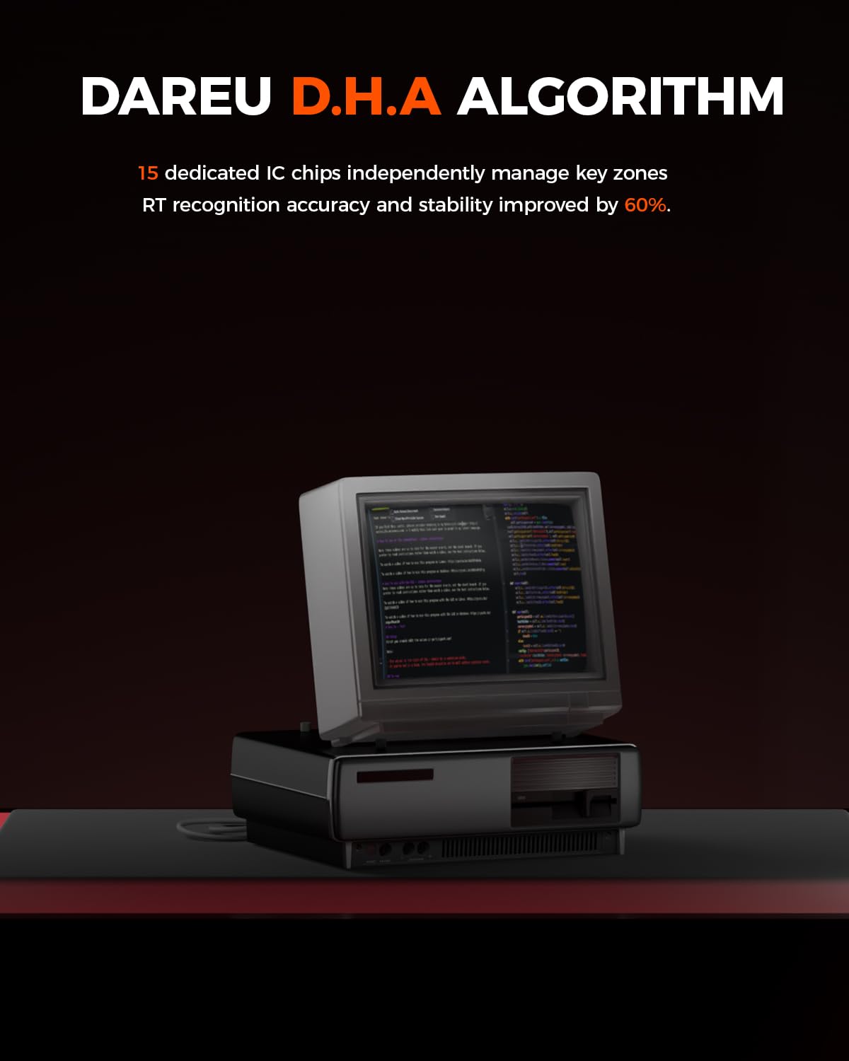 DAREU COOL60 Wired Halbtransparent Beleuchtete Tastaturen, 8K Hz Rapid Trigger Magnetic Gaming Tastatur, 15 RGB Modes, 0.01mm RT-Genauigkeit, Einstellbare Betätigung, 60% Tastatur für PC/Mac(Rosa) 7