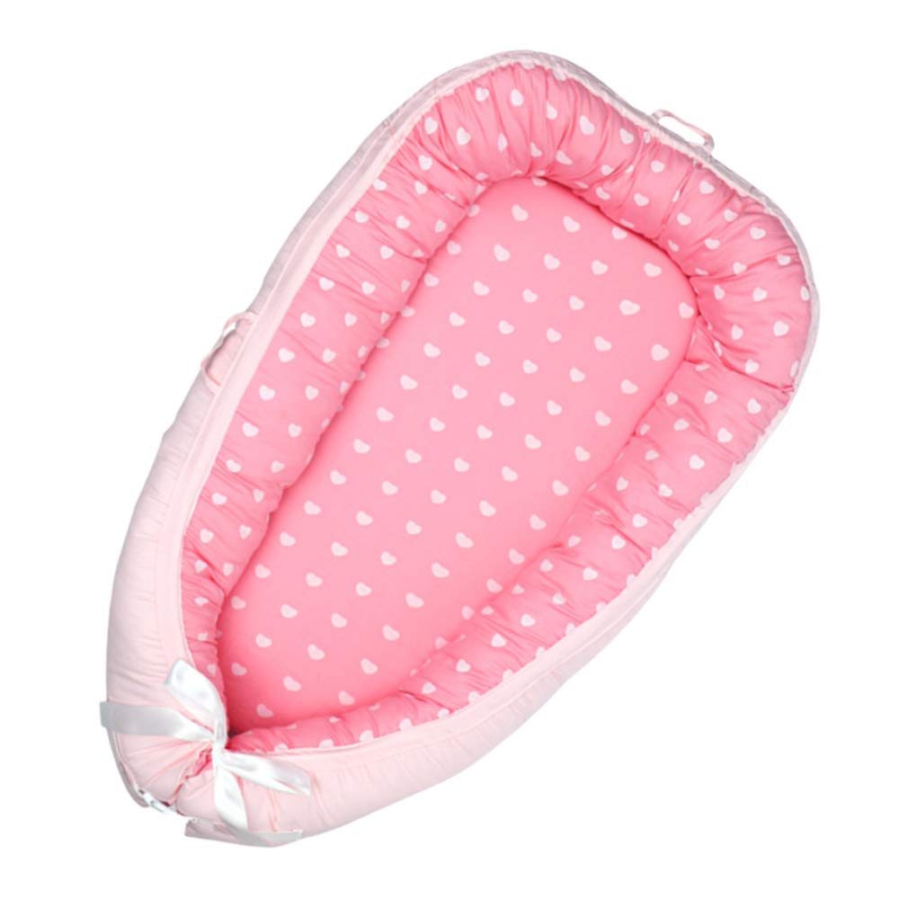 NIUXUAN Portable Baby Lounger | Super Soft Breathable Cotton Baby Snuggle Nest | Perfect for Co-Sleeping, Relaxing and Playing for Infant or Newborn Nest Bassinet (Pattern # 12)