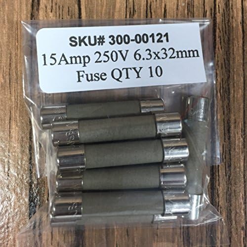 15A 250V / 6.3x32mm fuse / 15 AMP 250 volts / Fast Blow / Lot of 10