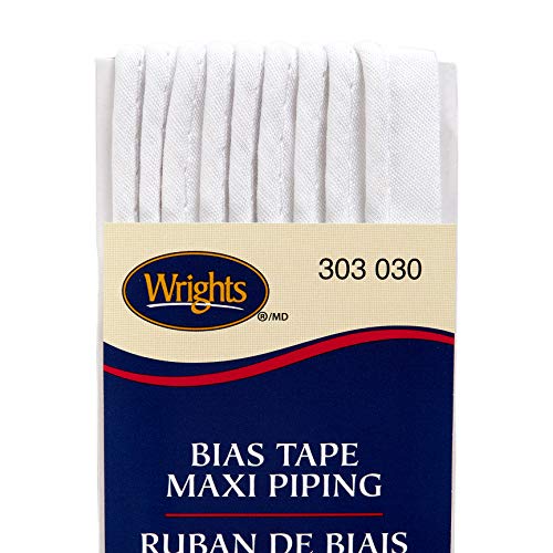 Bias Tape Maxi Cord Piping 1/2" x 2 1/2" Yards White Pricepulse