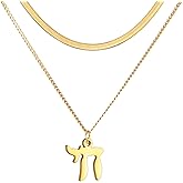 LIKGREAT Hebrew Chai Necklace Jewish Life Symbol Necklace Jewish Religious Blessing Amulet Jewellery Israel Hanukkah