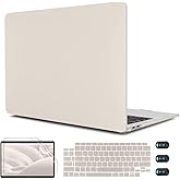 CISSOOK Beige Case for MacBook Air 13 Inch 2021 2020 2019 2018 Release Model A2337 A2179 A1932, Plastic Hard Shell Case with Keyboard Cover for MacBook Air 13.3 inch M1, Beige Stone