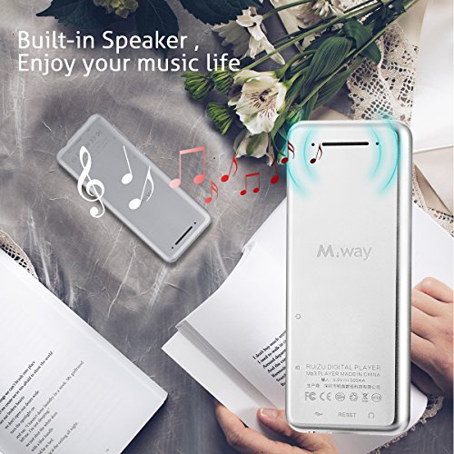 M WAY MP3 Player with Pedometer Lossless Sound Music Player, Support FM Radio/Video Player/Voice Recorder, 55 Hours Play And Zin Alloy Audio Player with Earphone+ Armband Standard - Thumbnail 4