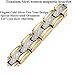 Vinca Mascot Ladies Elegant Magnetic Bracelet for Women Arthritis Pain Relief Perfect Health, Gold Silver