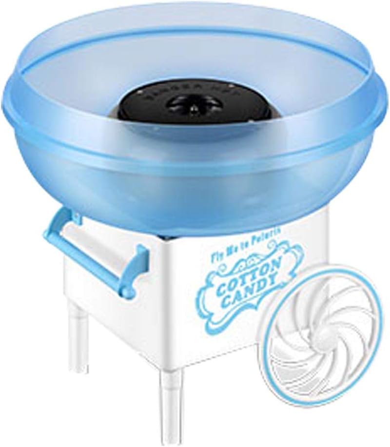 Mini Portable Candy Floss Sugar Machine Electric Cotton Candy Maker Children Girl Boy Gift Children's Day Carnival Party Roscloud@ (Color : Blue)