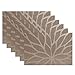 SICOHOME Placemats,Set of 6,Brown,Dining Table Placemats,Woven Vinyl Kitchen Placemats