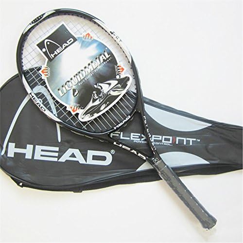 Carbon Fiber Tennis Racket Racquets Equipped High Density Nano Suitble For New Hand With Bag Grip Qulity (black)