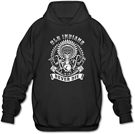 Men's Classic Fashion Old Indians Never Die For Biker Adult Sweatshirt