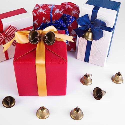 VGOODALL 50PCS Vintage Jingle Bells, Bronze Bells for Craft Brass Craft Bells 1.7\